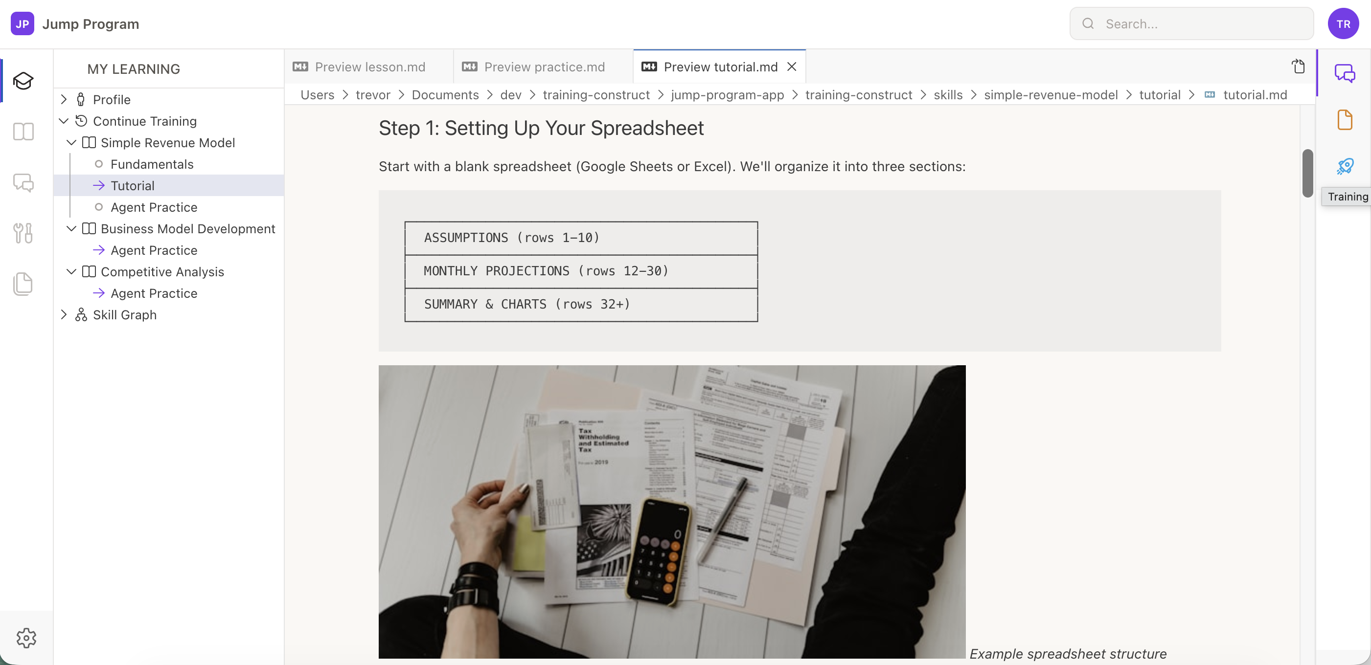 Training Construct AI Coach